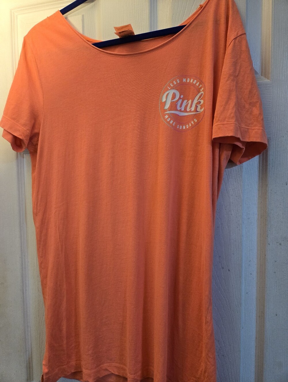 Victoria's Secret PINK Coral Tshirt With Logo & Colorful Graphics